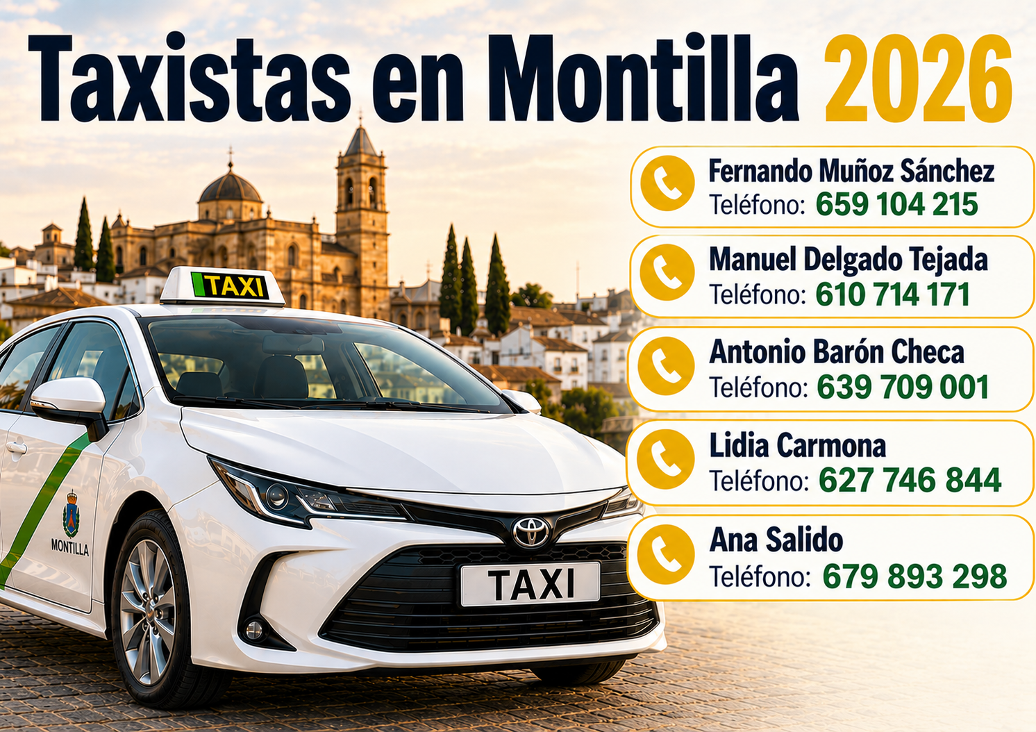 Taxistas en Montilla